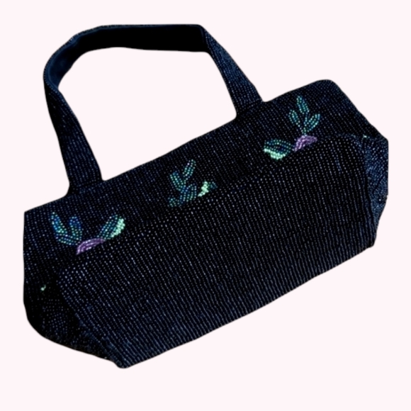 Vintage Christiana Floral Micro Bead Evening Bag - Picture 2 of 11